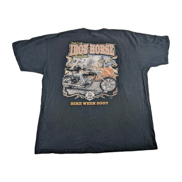 T shirt 2XL 2007 Rust In Peace Iron Horse Saloon Bike Week Ormond Beach FL LS - Picture 2 of 9
